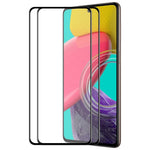 ENKAY HAT PRINCE 2Pcs/Set for Samsung Galaxy M53 5G Screen Protector Silk Printing 6D High Aluminium-silicon Glass Full Size Full Glue HD Clear Tempered Glass Film