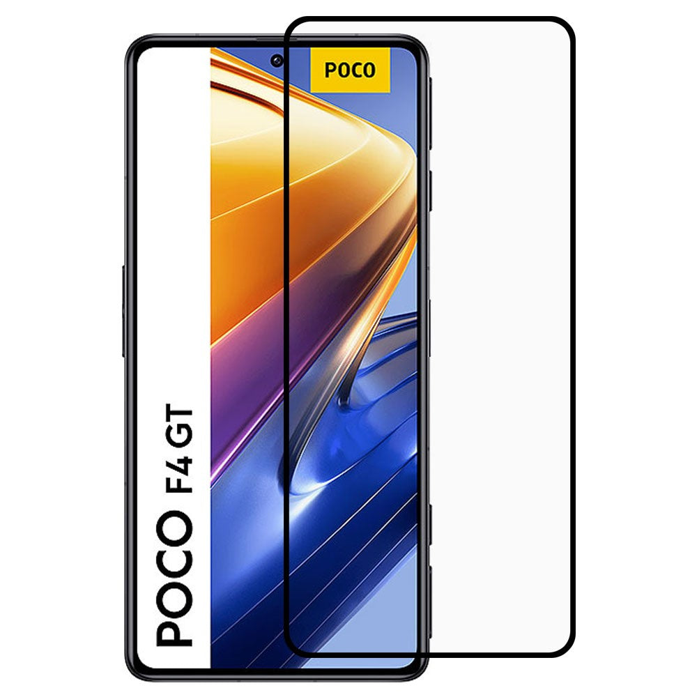 RURIHAI För Xiaomi Poco F4 GT 2.5D Sekundärhärdande Härdat Glasfilm Full Glue HD Klart Helskärmsskydd