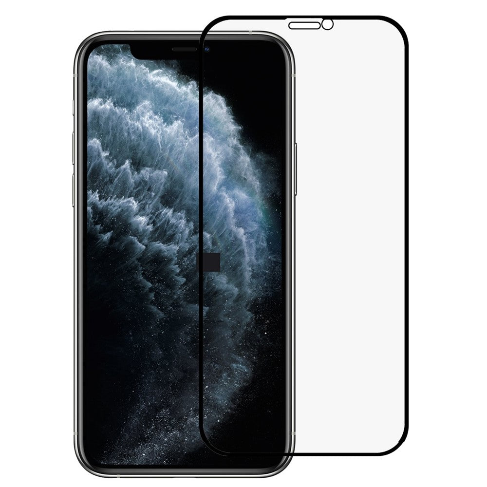 RURIHAI til iPhone 11 Pro 5,8 tommer ultratyndt AGC hærdet glas silke print fuld lim fuld størrelse silke print HD klar skærmbeskytter