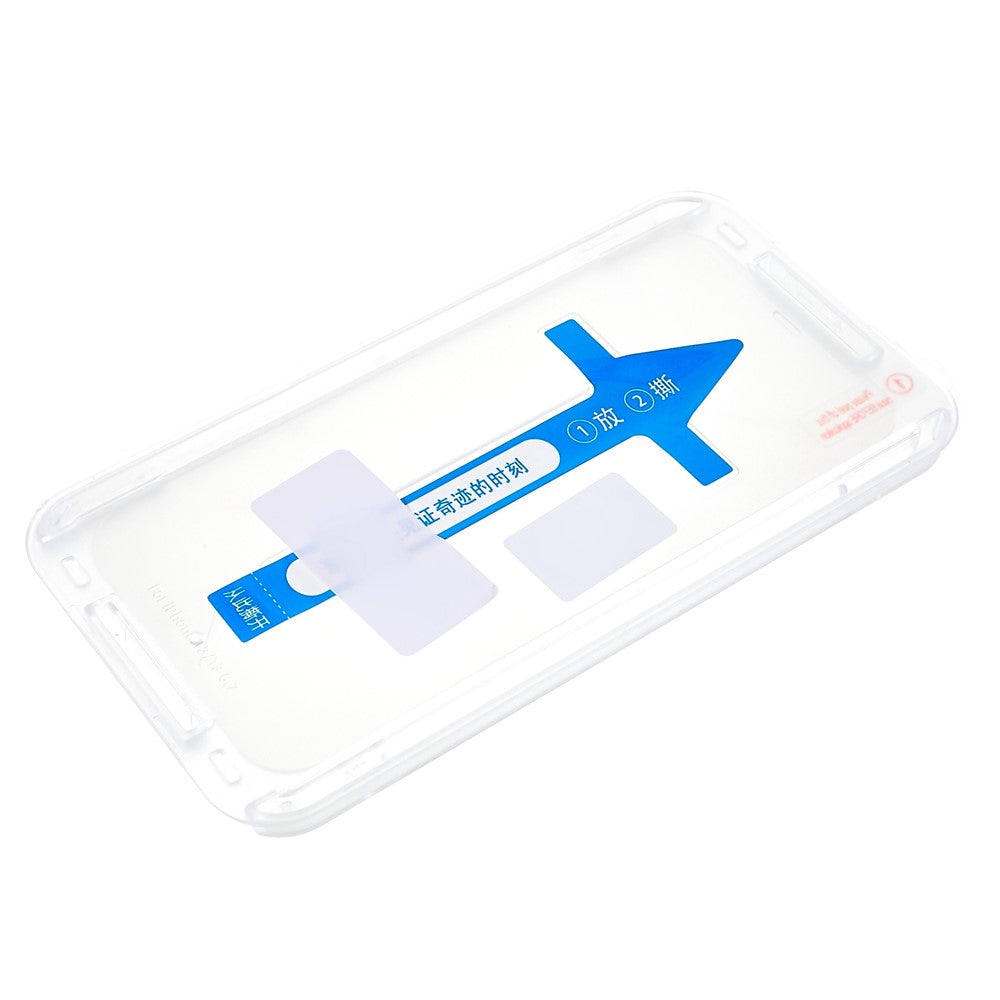 RURIHAI för iPhone 12 Pro Max 6,7 tums genomskinligt AGC-härdat glasskärmskydd heltäckande lim, anti-fingeravtryck 2,5D reptålig filmskydd