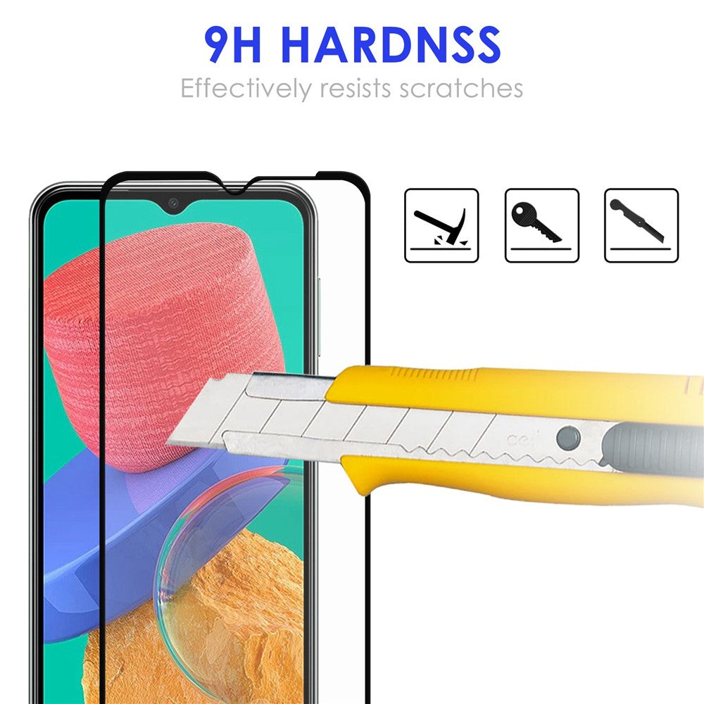 For Samsung Galaxy M33 5G (Global Version) Super Slim Black Edge Ultra Clear Wear-resistant AGC Glass Full Coverage Full Glue Tempered Glass Screen Protector