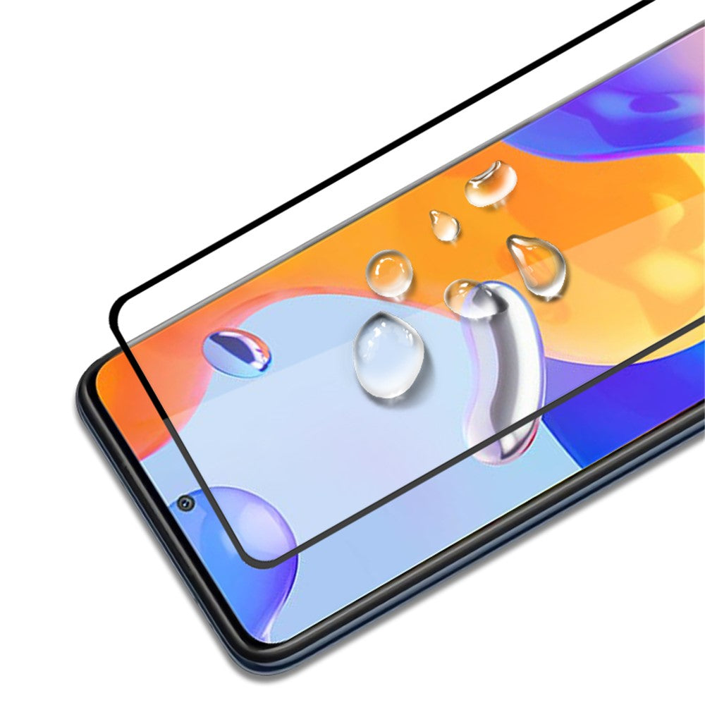 MOCOLO For Xiaomi Redmi Note 12 Pro 4G / 11 Pro 4G (MediaTek) / Note 11 Pro 5G (Qualcomm) Silk Printing Full Coverage Tempered Glass Secondary Strengthening Full Glue HD Clear Screen Protector