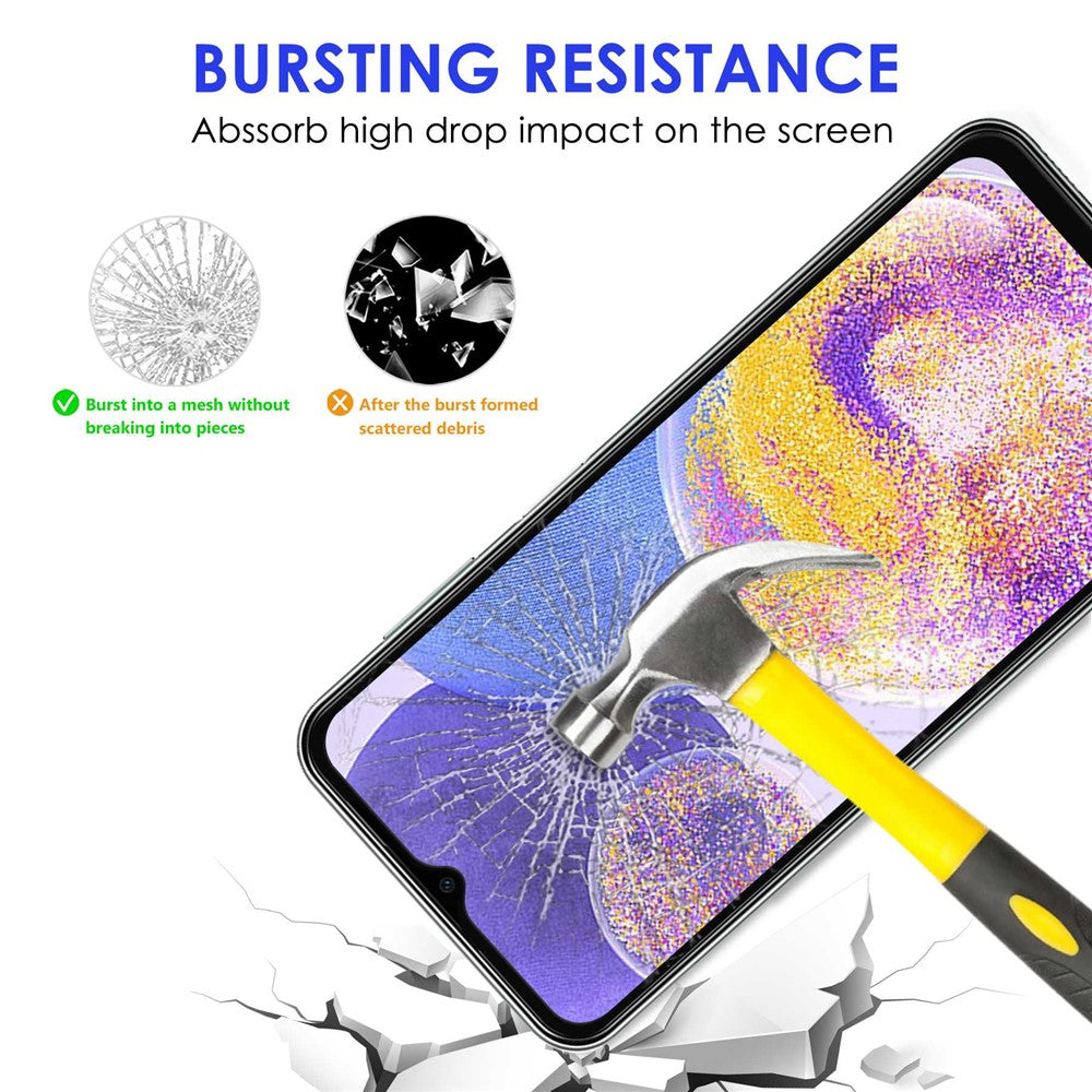 Samsung Galaxy A23 5G (Global Version) / 4G Svart Kant Skärmskydd HD Klart Anti-Fingeravtryck Fullt Glue Fullt Skärmskydd AGC Härdat Glasfilm