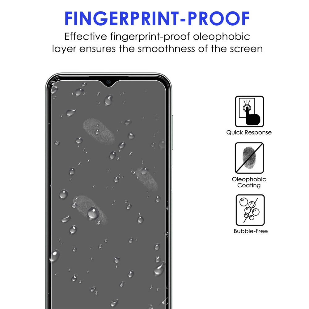 Til Samsung Galaxy A23 5G (Global version) / 4G 2.5D Buet Kantbeskyttelse Hærdet Glasfilm Kant HD Klar Anti-ridse Skærmbeskytter