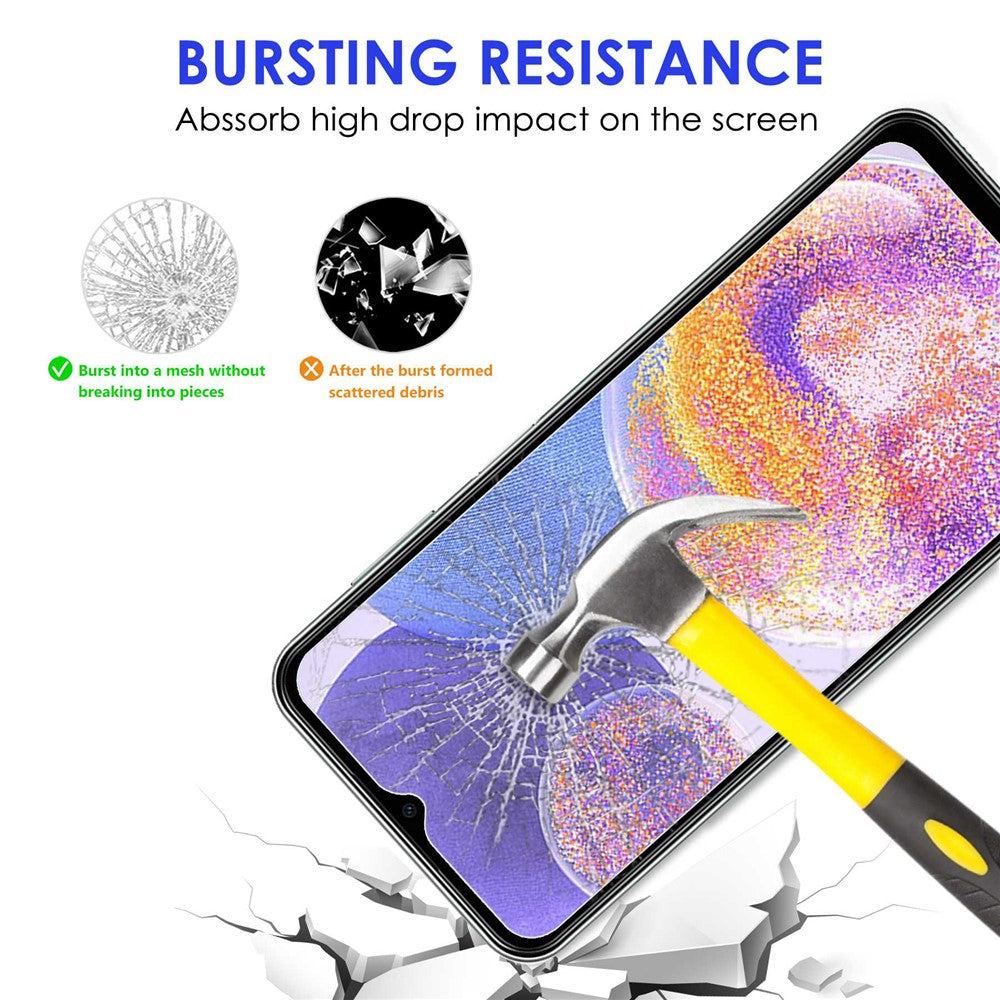 Til Samsung Galaxy A23 5G (Global version) / 4G 2.5D Buet Kantbeskyttelse Hærdet Glasfilm Kant HD Klar Anti-ridse Skærmbeskytter