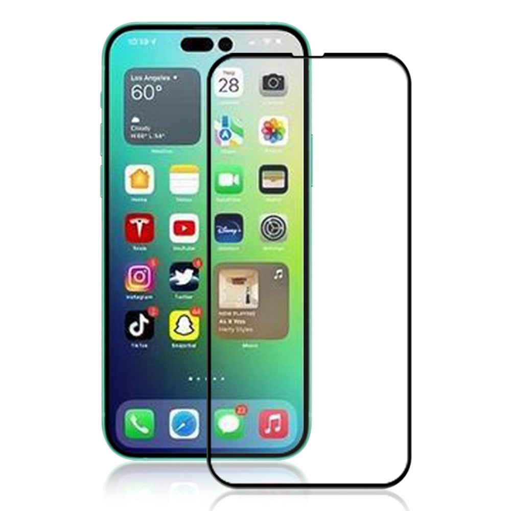 MOCOLO For iPhone 14 Pro Max 6.7 inch Silk Printing Full Glue HD Clear Full Covering Tempered Glass Secondary Hardening Screen Protector