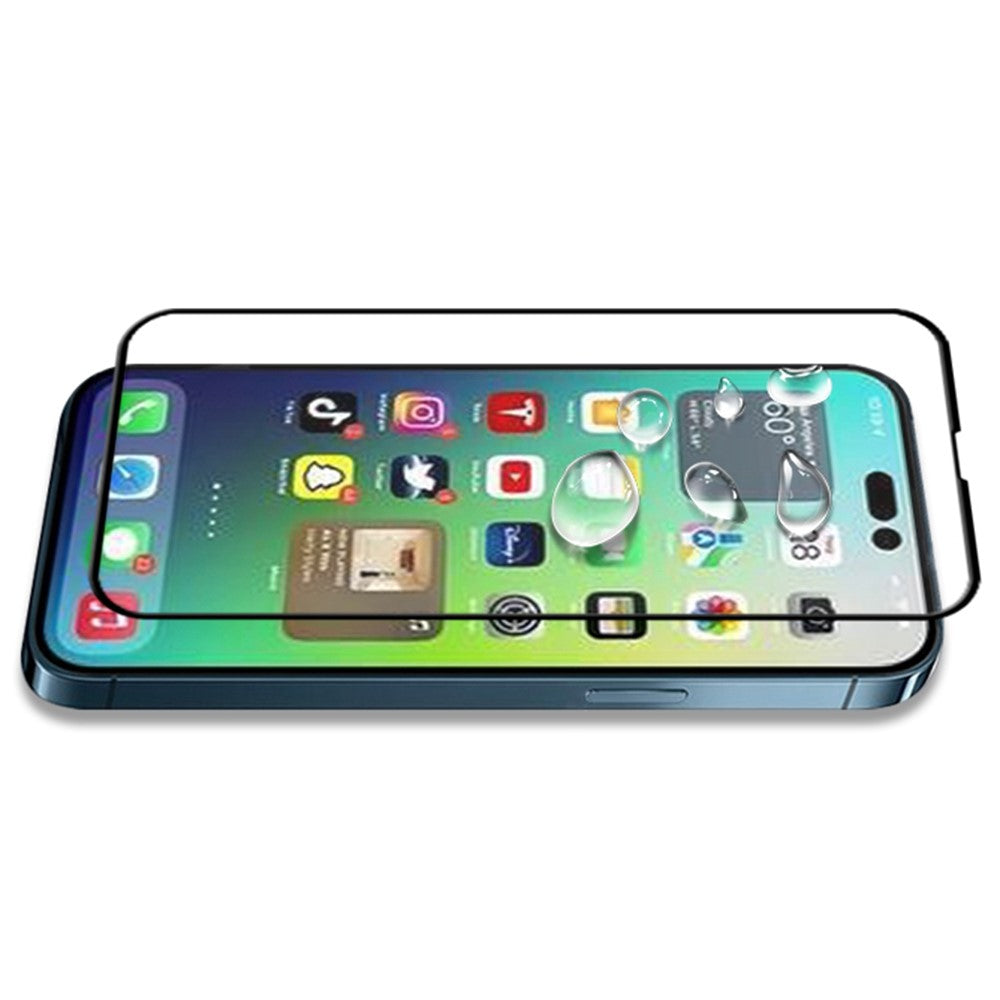 MOCOLO For iPhone 14 Pro Max 6.7 inch Silk Printing Full Glue HD Clear Full Covering Tempered Glass Secondary Hardening Screen Protector