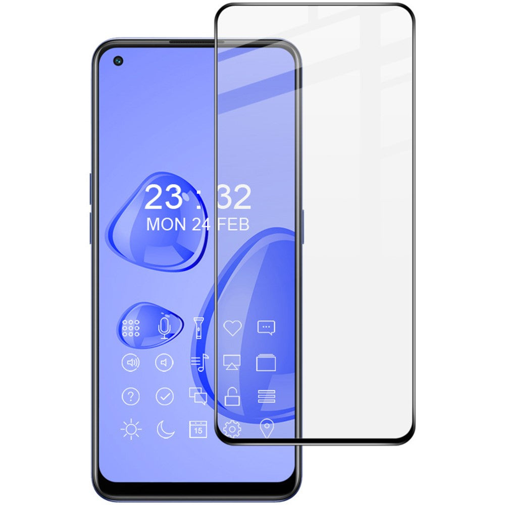 IMAK Pro+-serien för Oppo Reno7 4G / 5G (Global) / F21 Pro 4G / 5G / Reno8 4G Skärmskydd i härdat glas, komplett täckande, heltäckande, reptålig, genomskinlig pekfilm