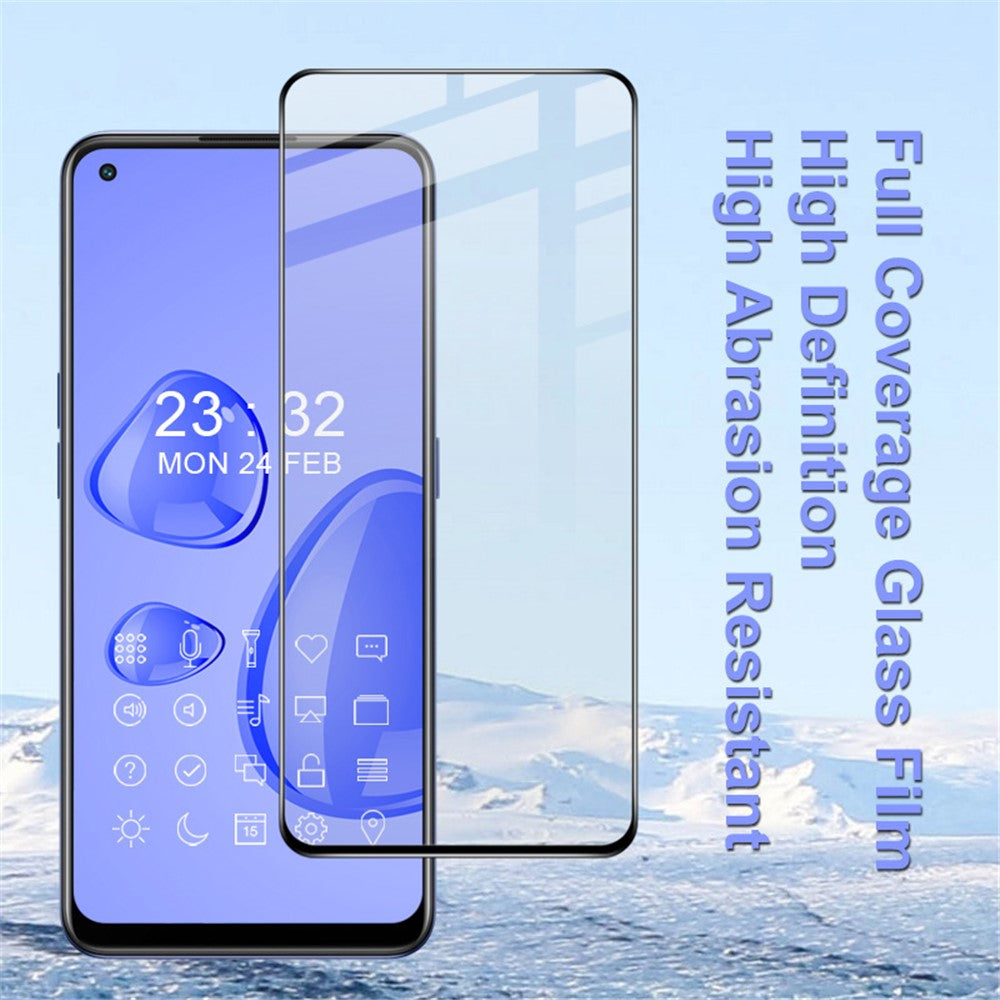 IMAK Pro+-serien för Oppo Reno7 4G / 5G (Global) / F21 Pro 4G / 5G / Reno8 4G Skärmskydd i härdat glas, komplett täckande, heltäckande, reptålig, genomskinlig pekfilm
