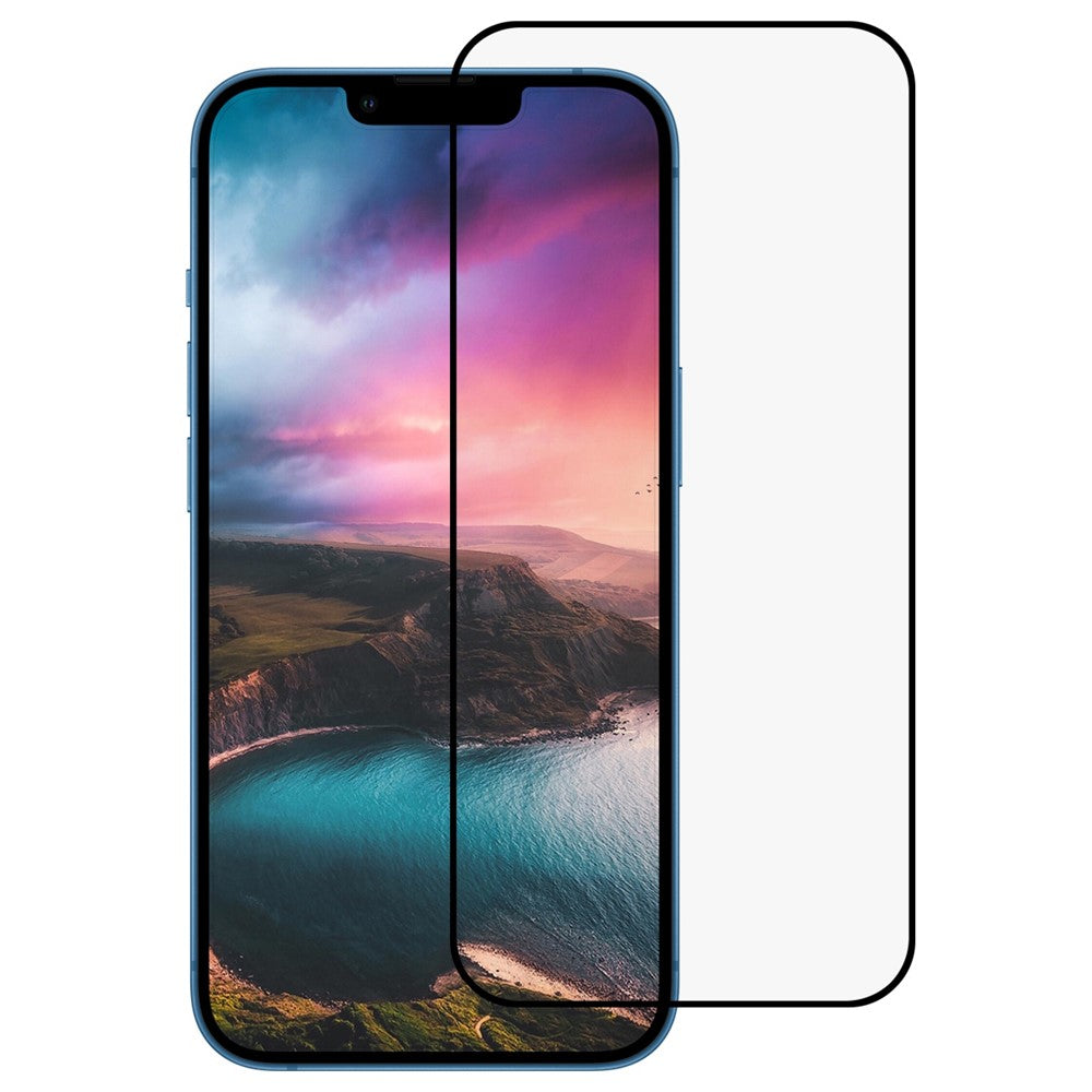 RURIHAI Sekundær Hærdning 0,26 mm Tyk Fuld Skærmbeskytter til iPhone 14 Pro 6,1 tommer, Fuld Lim Ultra Klar Anti-eksplosion Højt Aluminium-silicium Glasfilm