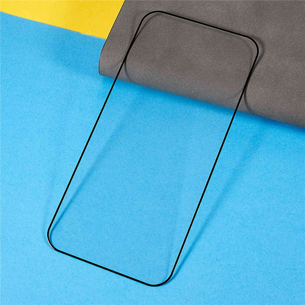 RURIHAI sekundærhærdet helskærmsbeskyttelse til iPhone 14 Pro 6,1 tommer, 0,26 mm tyk, fuldklæbende ultraklar, eksplosionssikker glasfilm i aluminium-silicium