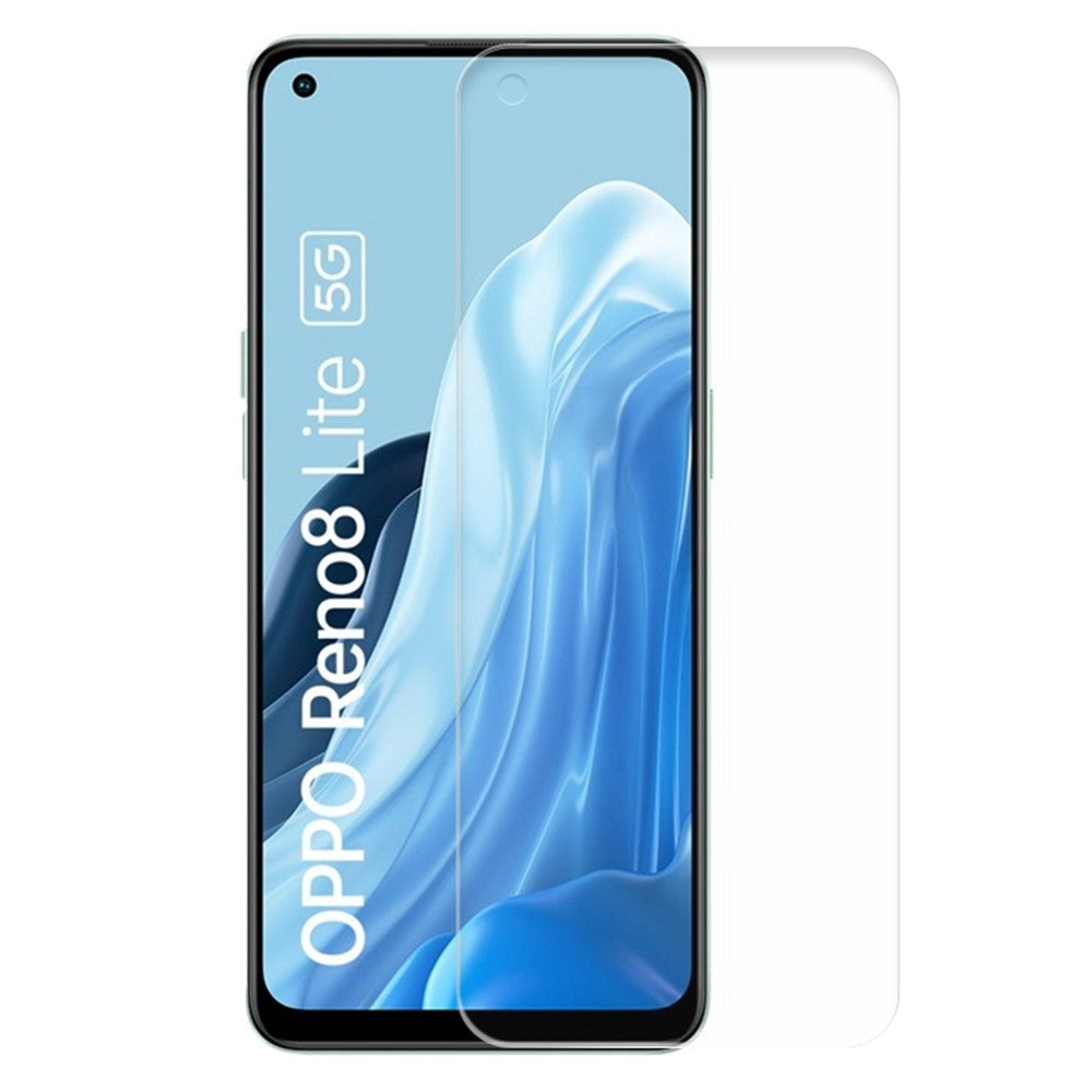 For Oppo Reno8 Lite 5G HD Clear Tempered Glass Screen Protector 0.3mm Arc Edge Smooth Anti-stain Film Guard