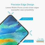 LUANKE För Samsung Galaxy S21 FE 5G Härdat Glas Skärmskydd Klar 9H Hårdhet 2.5D Helhäftande Film