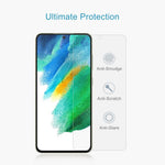 LUANKE För Samsung Galaxy S21 FE 5G Härdat Glas Skärmskydd Klar 9H Hårdhet 2.5D Helhäftande Film
