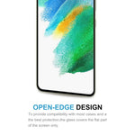 LUANKE För Samsung Galaxy S21 FE 5G Härdat Glas Skärmskydd Klar 9H Hårdhet 2.5D Helhäftande Film
