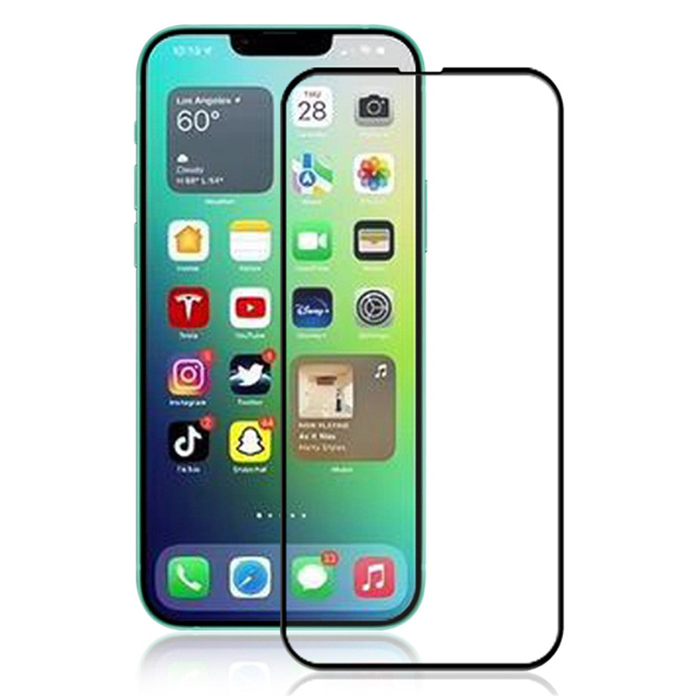 MOCOLO För iPhone 14 Plus 6,7 tum Silk Print HD Full Lim Härdat Glas Sekundärförstärkande Reptåligt Helskärmsskydd