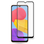 AMORUS for Samsung Galaxy M13 4G Full Coverage Silk Printing High Transparency Full Glue Anti-stains Secondary Strengthening Film Black Edge Tempered Glass Screen Protector