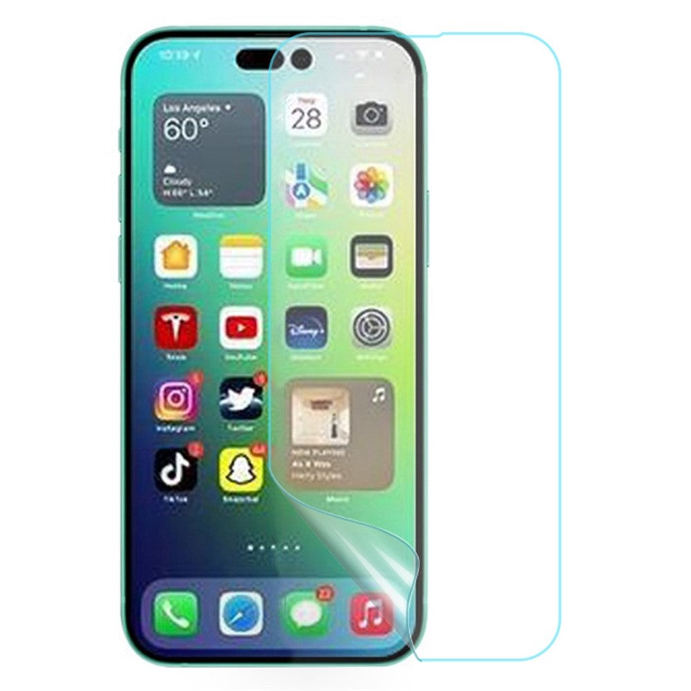 For iPhone 14 Pro Max 6.7 inch Soft PET Screen Protector Ultra Clear Shatter-proof Protective Film Guard