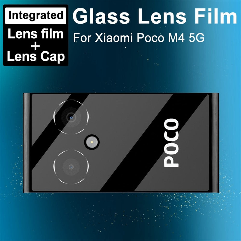 IMAK för Xiaomi Poco M4 5G HD-linsfilm i härdat glas + akryllinsskydd Integrerat bakre kameralinsskydd