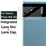 IMAK för Xiaomi Poco M4 5G HD-linsfilm i härdat glas + akryllinsskydd Integrerat bakre kameralinsskydd