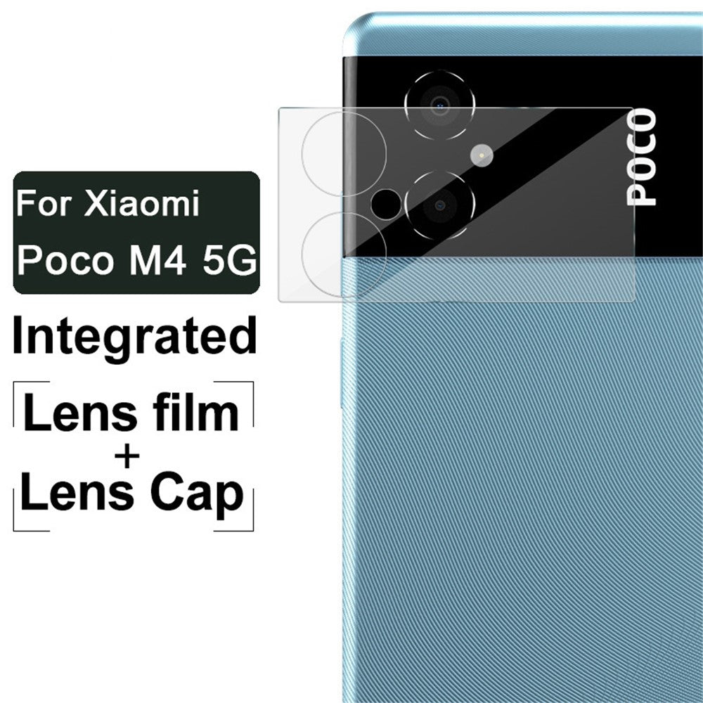 IMAK för Xiaomi Poco M4 5G HD-linsfilm i härdat glas + akryllinsskydd Integrerat bakre kameralinsskydd