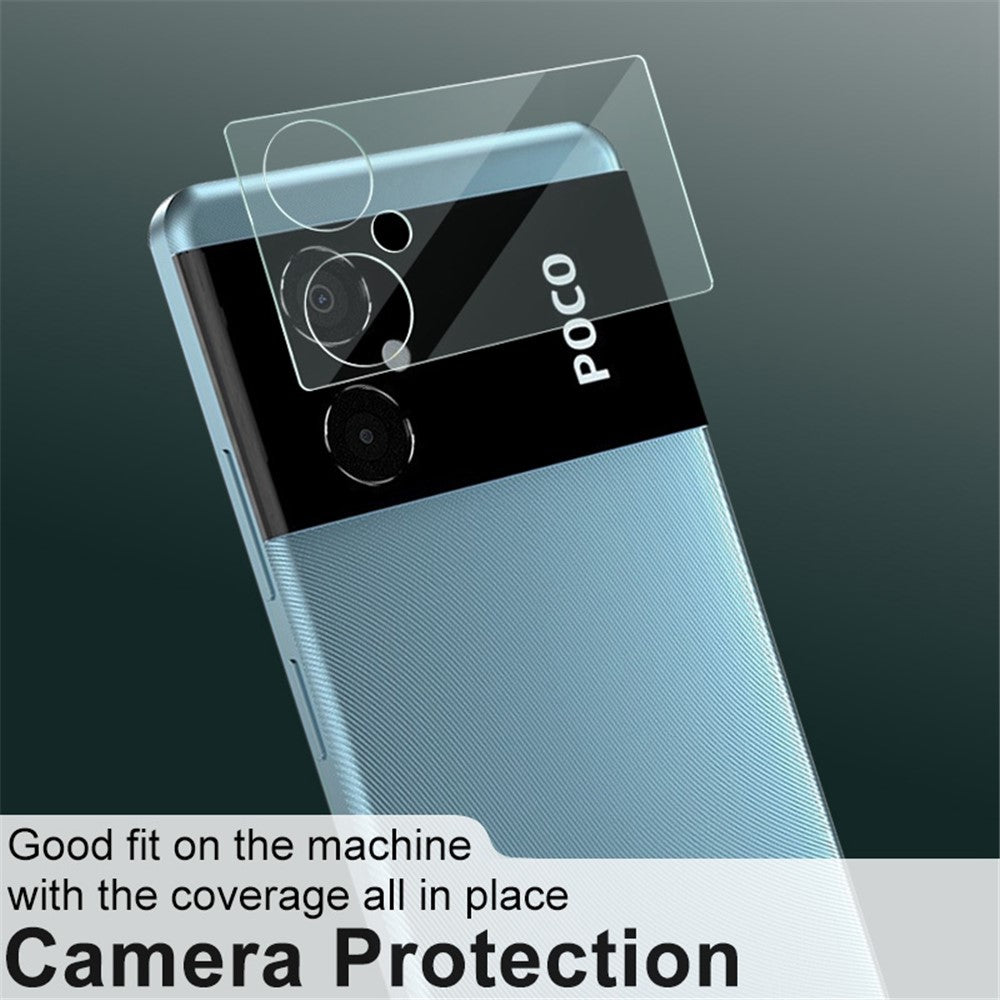 IMAK för Xiaomi Poco M4 5G HD-linsfilm i härdat glas + akryllinsskydd Integrerat bakre kameralinsskydd