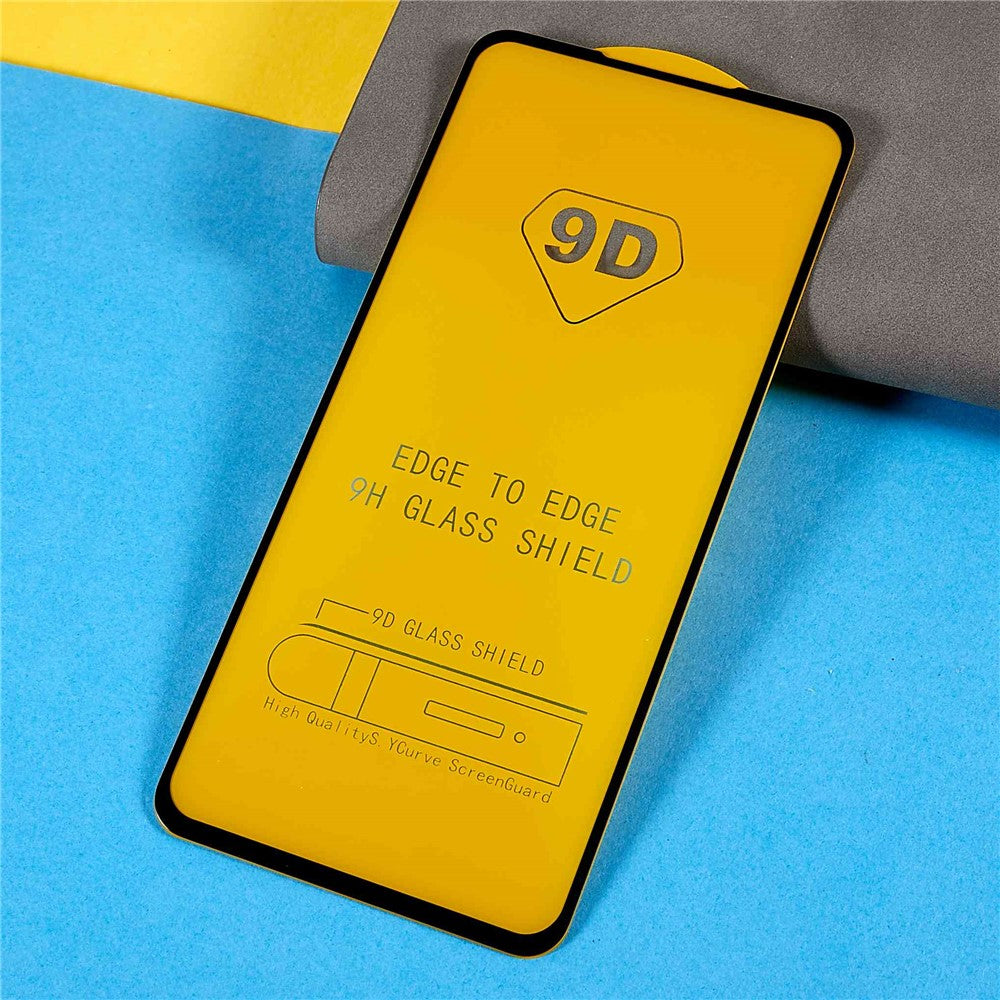 Samsung Galaxy S21 FE 5G 9D Sidolim Härdat Glas Skärmskydd Silk Print Explosionsskyddsfilm