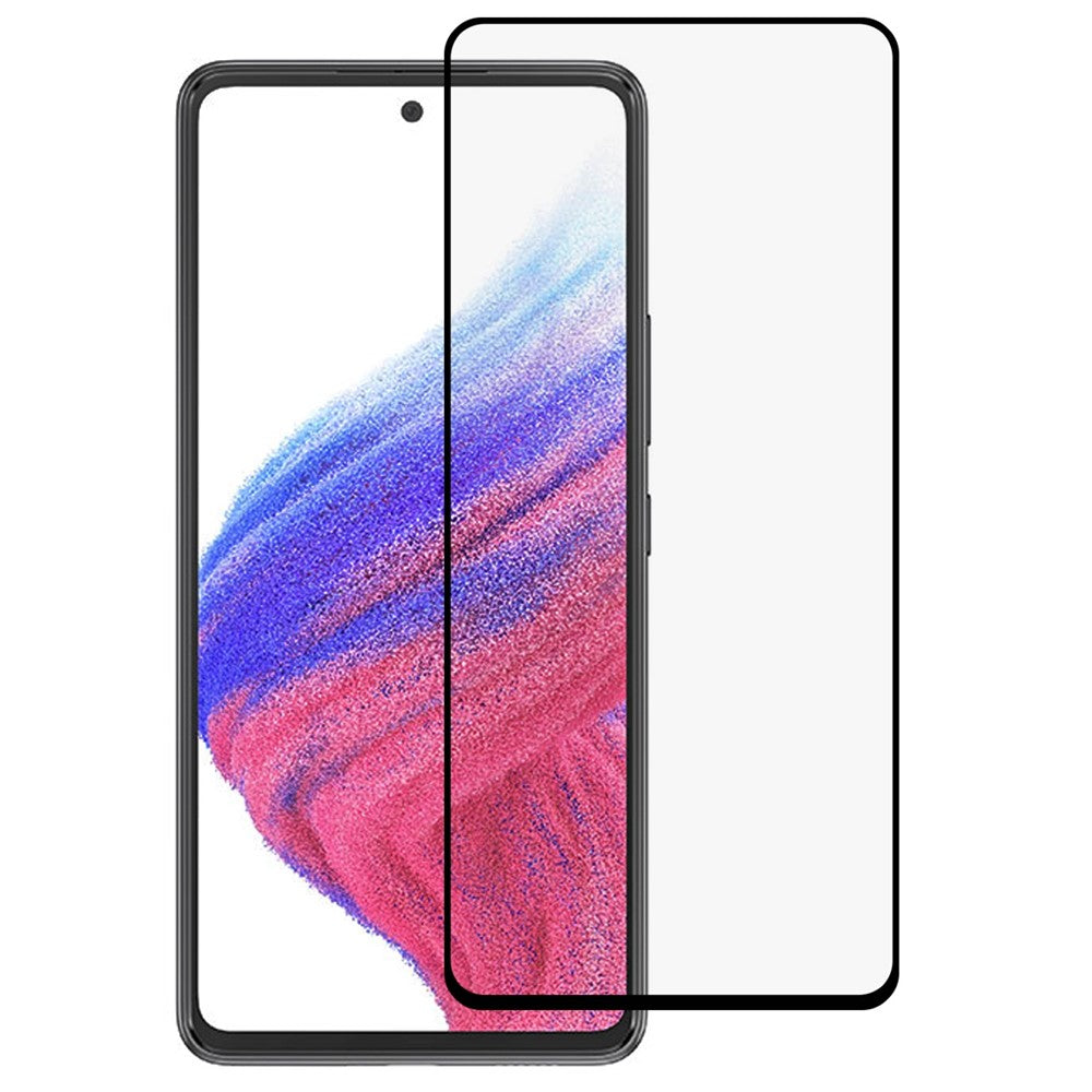 Til Samsung Galaxy A53 5G 9D Full Cover Anti-eksplosion Hærdet Glasfilm Sideklæber Silketrykt Skærmbeskytter