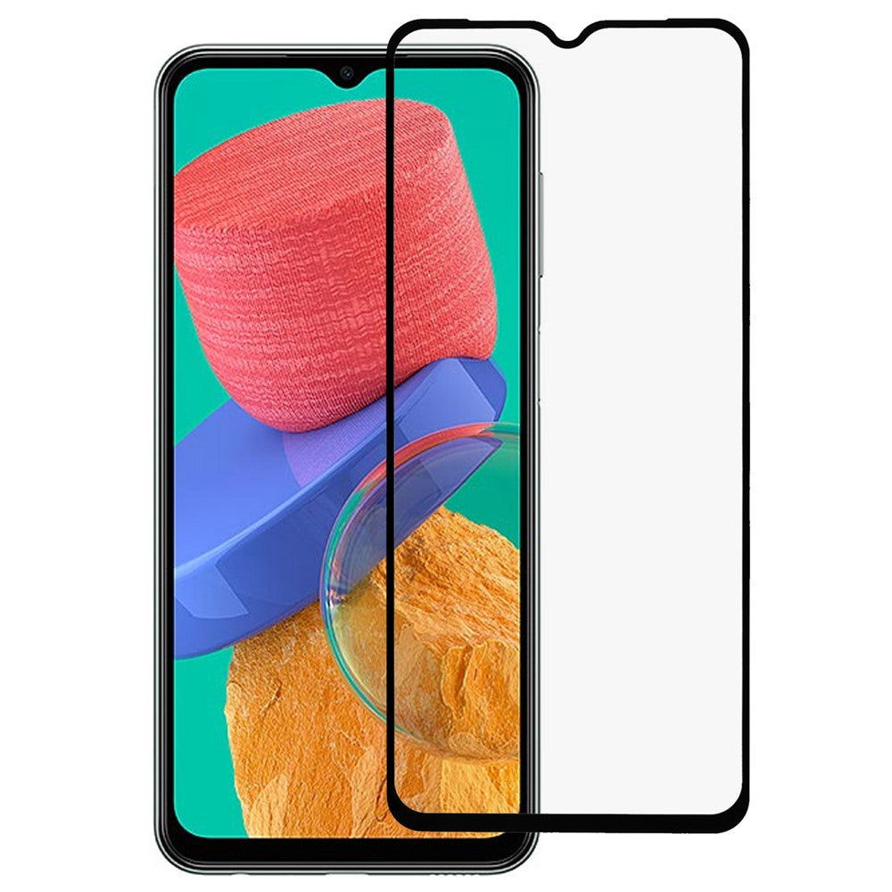 For Samsung Galaxy A23 5G (Global Version) / 4G 9D Tempered Glass Full Screen Protector Silk Printing Side Glue HD Clear Film