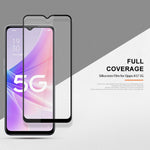 MOCOLO For Oppo A57 (2022) 5G / A77 5G Silk Printing Full Glue Tempered Glass Secondary Strengthening Anti-scratch HD Full Screen Protector Film