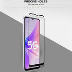 MOCOLO till Oppo A57 (2022) 5G / A77 5G, heltäckande härdat glas med silkestryck, hellim, förstärkt reptålig HD-skärmskyddsfilm