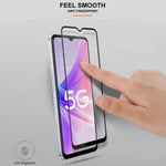 MOCOLO For Oppo A57 (2022) 5G / A77 5G Silk Printing Full Glue Tempered Glass Secondary Strengthening Anti-scratch HD Full Screen Protector Film