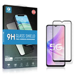 MOCOLO till Oppo A57 (2022) 5G / A77 5G, heltäckande härdat glas med silkestryck, hellim, förstärkt reptålig HD-skärmskyddsfilm