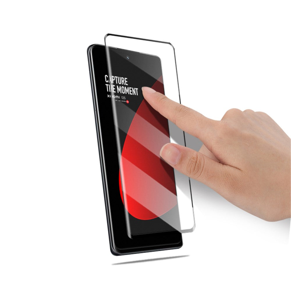 MOCOLO til Xiaomi 12 5G / 12S 5G / 12X 5G, fulddækkende hærdet glasfilm, fuldt limet, 3D-buede kanter, HD-klar skærmbeskyttelsesfilm