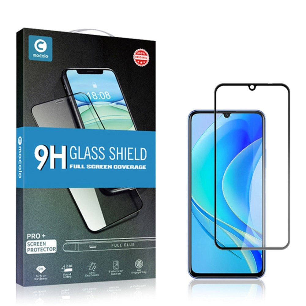 MOCOLO For Huawei nova Y70 4G Tempered Glass Full Screen Protector Silk Printing Full Glue Secondary Hardening Film