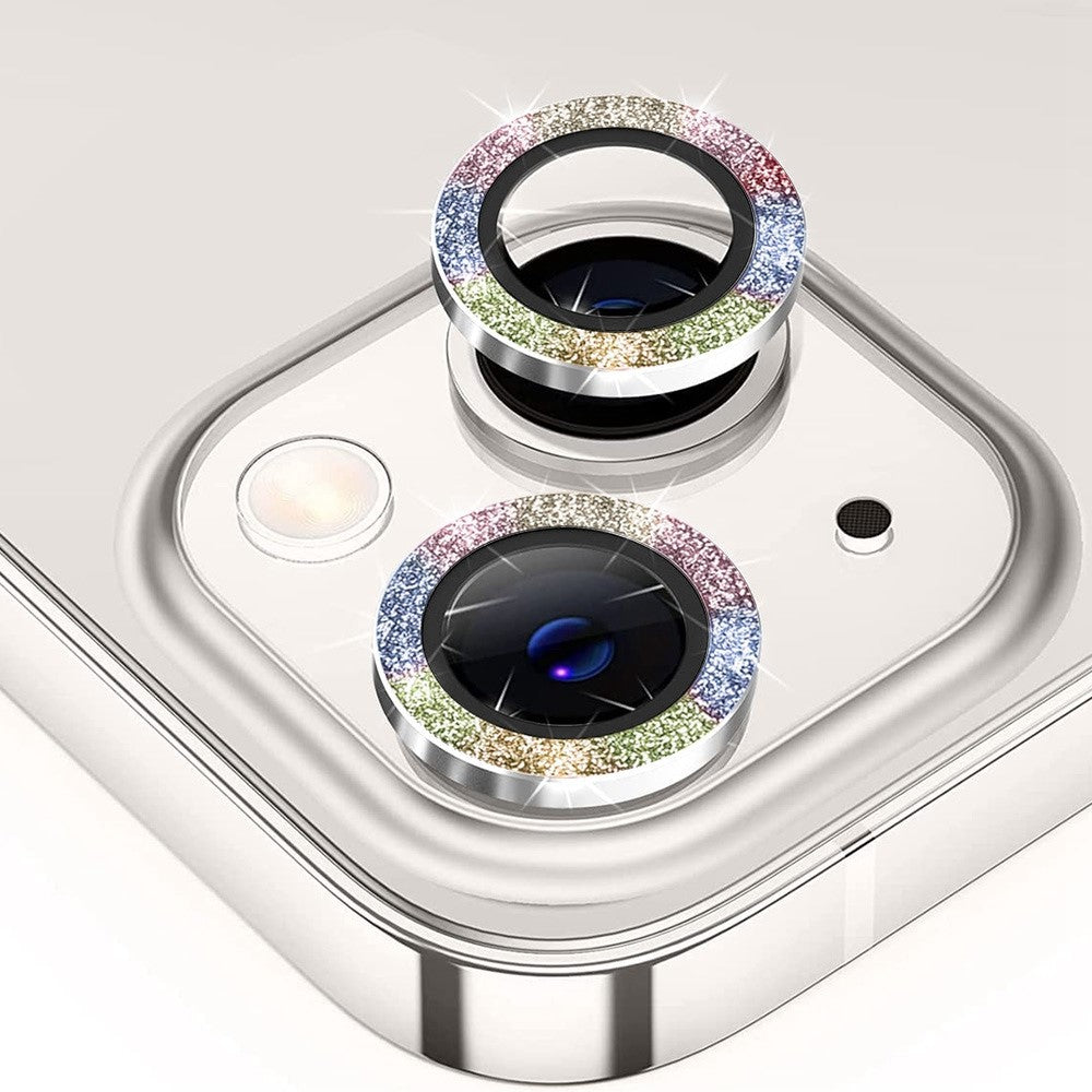 ENKAY HAT PRINCE För iPhone 13 6,1 tum / 13 mini 5,4 tum 1 set kameralinsskydd glitterdekor genomskinlig linsfilm