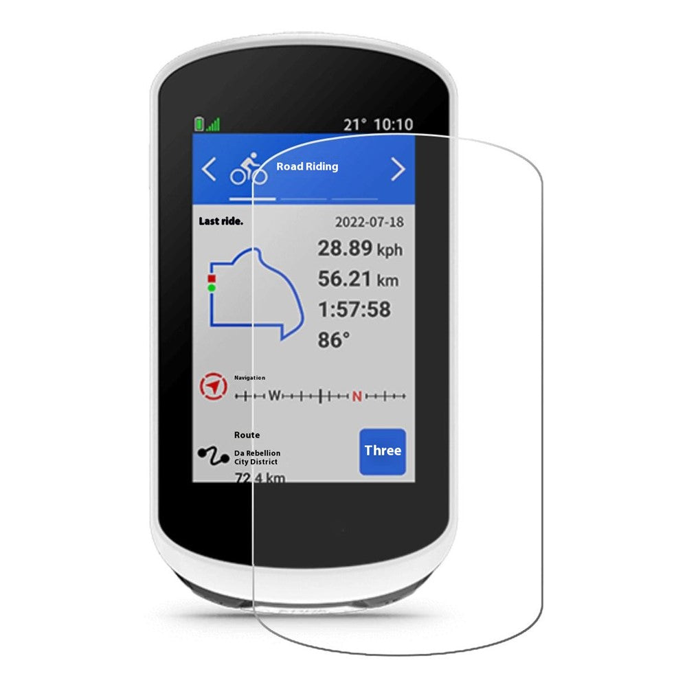 ENKAY HAT PRINCE Skærmbeskytter til Garmin Edge Explore 2 Cykelcomputer, 0,26mm 9H 2.5D Arc Edge Hærdet Glas Fuld Lim Anti-eksplosionsfilm