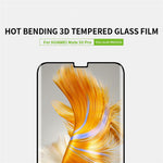 PINWUYO JK 3D-böjd härdad glasfilm-2 för Huawei Mate 50 Pro 4G heltäckande, heltäckande Ultra HD-skärmskydd mot fingeravtryck
