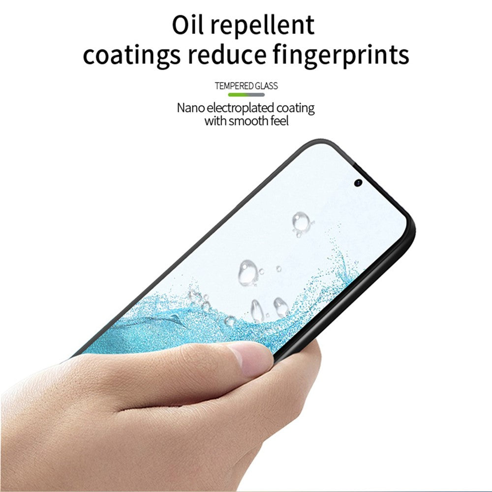MOFI JK 3D-härdat glasfilm-1 för Samsung Galaxy S22 5G / S23 Heltäckande HD Klart Högt Aluminium-Silikon Glas Helt Limmande Böjt Skärmskydd