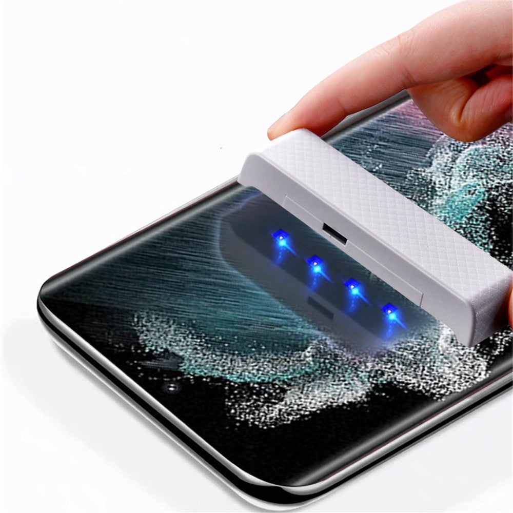 MOCOLO 3D Curved UV Liquid Tempered Glass Film for Samsung Galaxy S23 Ultra, Ultra Clear Full Cover Scratch-resistant Screen Protector