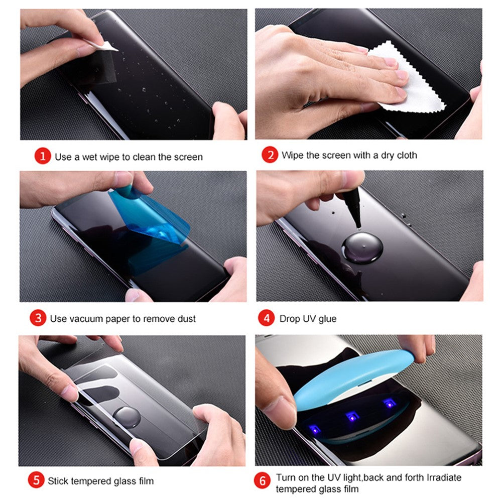 MOCOLO 3D Curved UV Liquid Tempered Glass Film for Samsung Galaxy S23 Ultra, Ultra Clear Full Cover Scratch-resistant Screen Protector