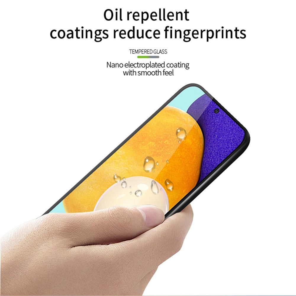 MOFI JK 3D hærdet glasfilm-1 til Samsung Galaxy A54 5G, ridsefast fuldskærmsbeskyttelse, fuldklæbende, buet, højkvalitets aluminium-silikoneglasfilm