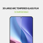 MOFI JK 3D-härdat glasfilm-1 för Xiaomi Poco F5 Pro 5G / Redmi K60 Pro 5G / K60 5G böjd hög aluminium-kisel glasfilm helhäftande heltäckande HD klart känslig pekskärm anti-fingeravtryck skärmskydd