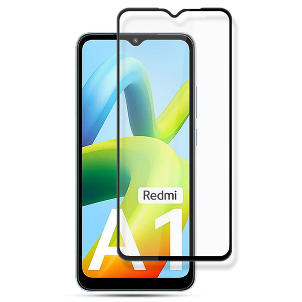 MOCOLO För Xiaomi Redmi A1 4G / A2 4G Silk Print Full Lim Härdat Glas Skärmskydd Explosionsskyddsfilm