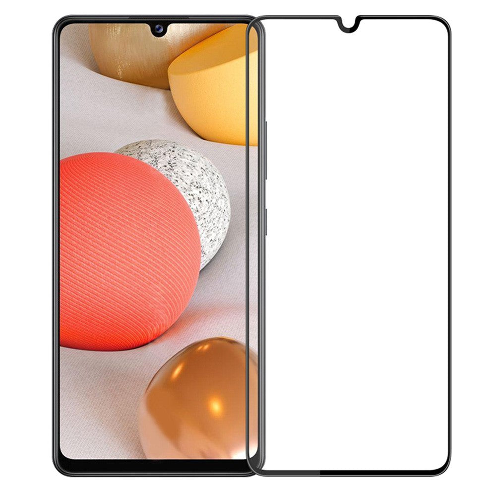 PINWUYO JK 3D buet hærdet glasfilm-2 til Samsung Galaxy A34 5G, fuldlims anti-eksplosion skærmbeskytter i højt aluminium-siliciumglas
