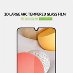 PINWUYO JK 3D buet hærdet glasfilm-2 til Samsung Galaxy A34 5G, fuldlims anti-eksplosion skærmbeskytter i højt aluminium-siliciumglas