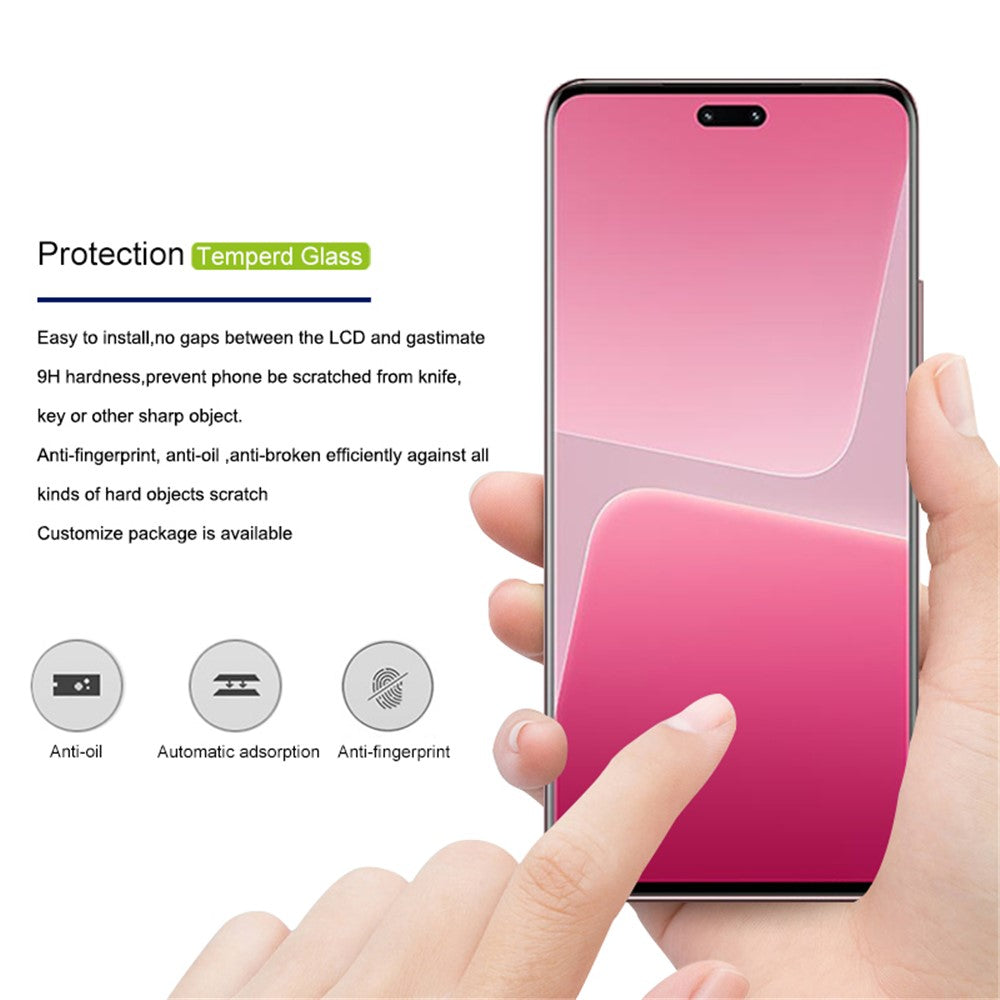 MOCOLO Skärmskydd för Xiaomi 13 Lite / Civi 2 5G 3D Böjd Helhäftande Härdat Glasfilm