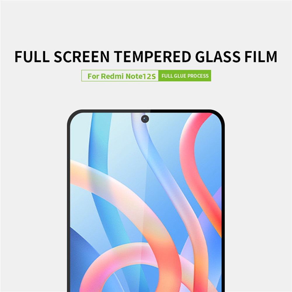 PINWUYO JK Härdat Glas Film Series-2 för Xiaomi Redmi Note 12S 4G HD Klart Högkvalitativt Aluminium-Silikon Glas Skärmskydd