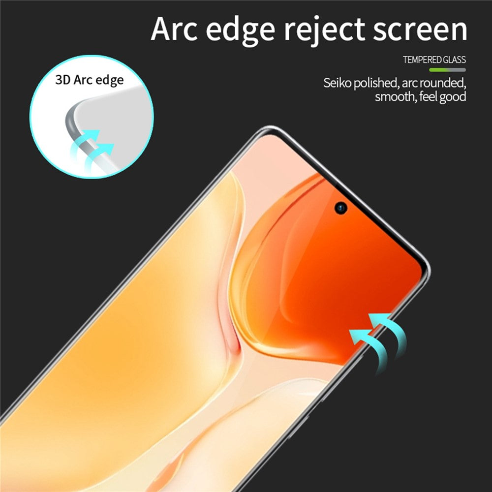PINWUYO För OPPO Find X6 Böjd mobilskärmskydd Full Glue 3D Hot Bending Härdat Glasfilm