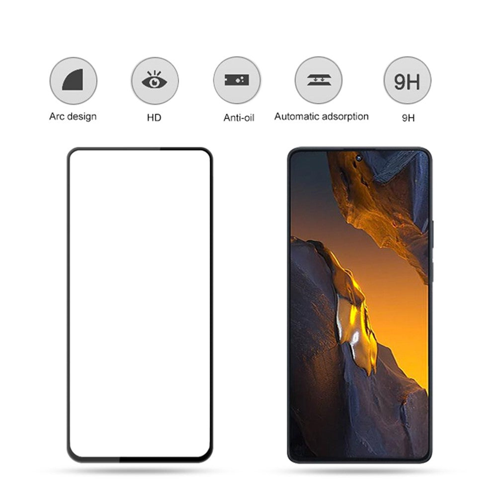 MOCOLO För Xiaomi Poco F5 5G / Redmi Note 12 Turbo Härdat Glas Film Silk Print Helskärmsskydd